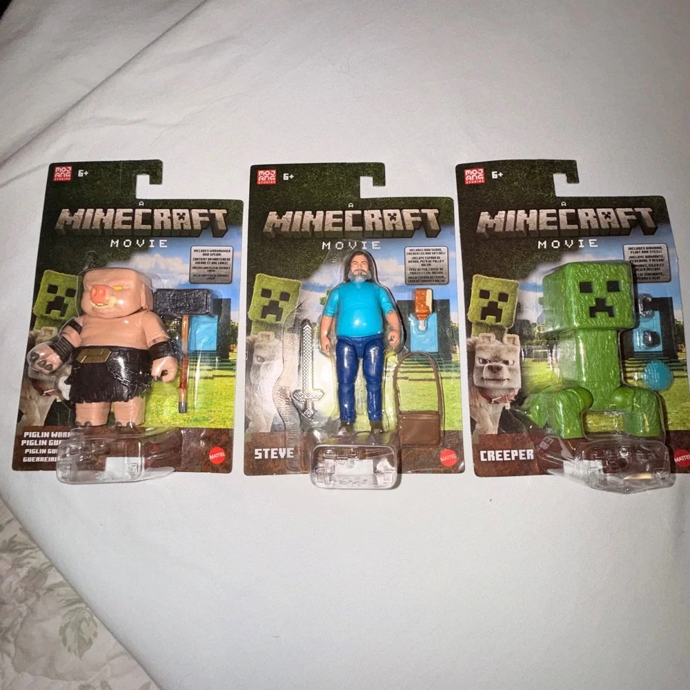 3PK BUNDLE Mattel Minecraft Action Figures 3.25